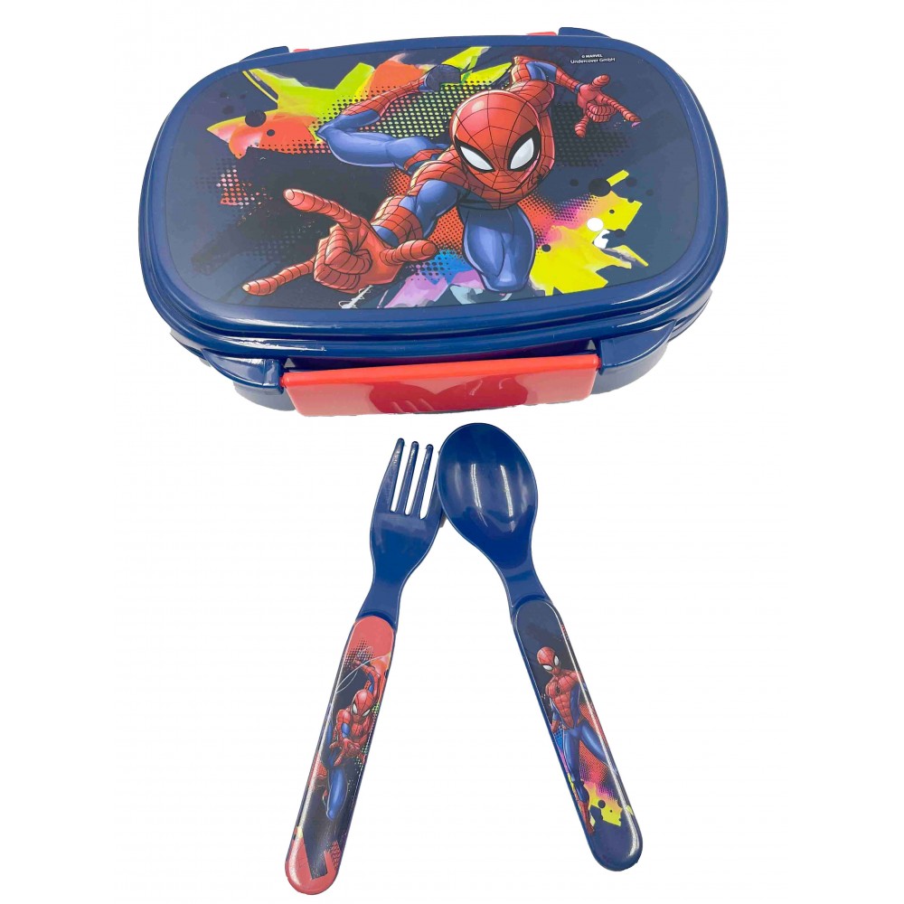 GIM ΔΟΧΕΙΟ ΦΑΓΗΤΟΥ 500ML ΜΕ ΚΟΥΤΑΛΙ/ΠΙΡΟΥΝΙ SPIDERMAN (557-12276)