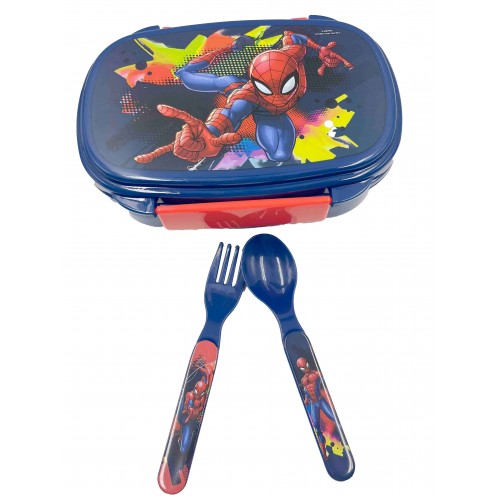 GIM ΔΟΧΕΙΟ ΦΑΓΗΤΟΥ 500ML ΜΕ ΚΟΥΤΑΛΙ/ΠΙΡΟΥΝΙ SPIDERMAN (557-12276)