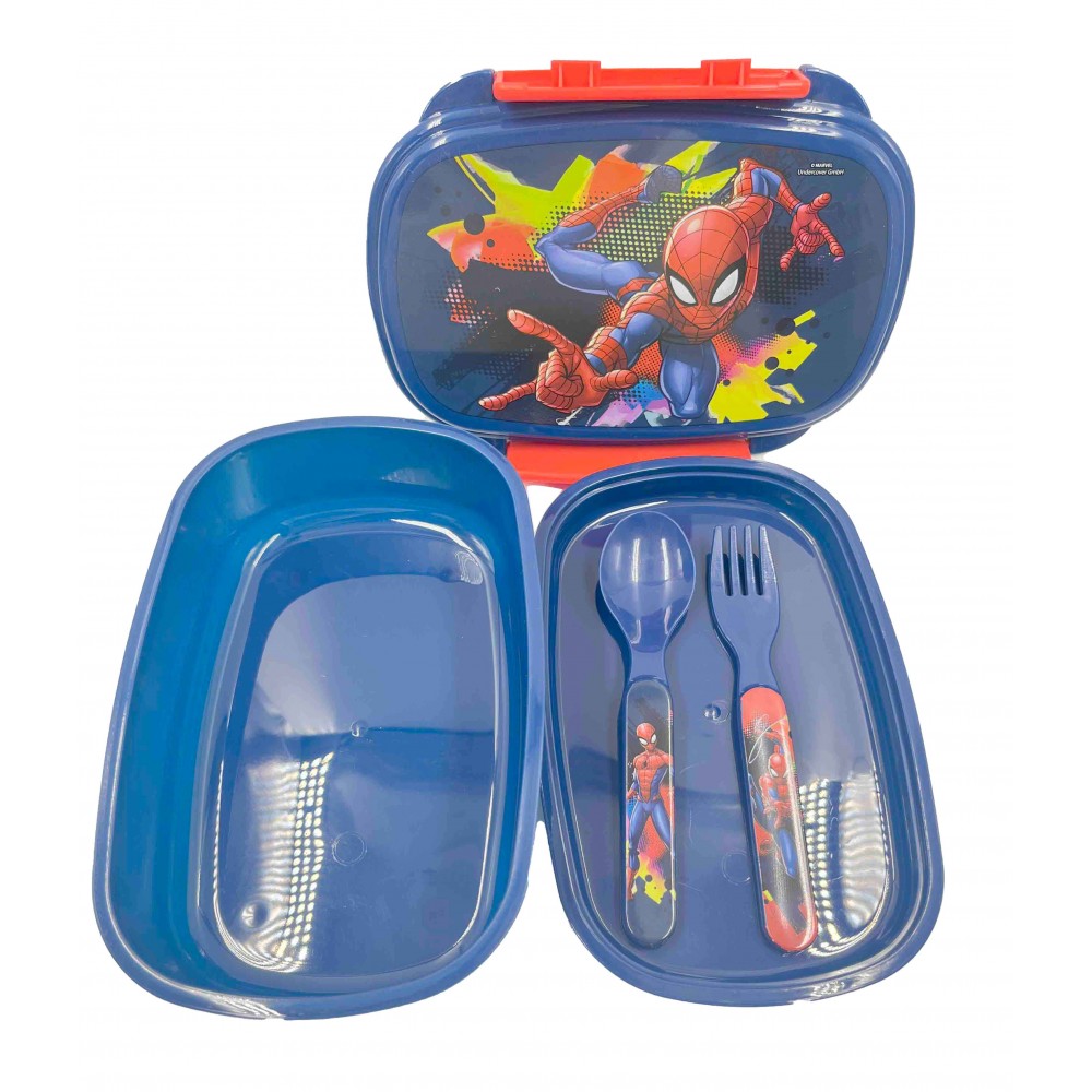 GIM ΔΟΧΕΙΟ ΦΑΓΗΤΟΥ 500ML ΜΕ ΚΟΥΤΑΛΙ/ΠΙΡΟΥΝΙ SPIDERMAN (557-12276)