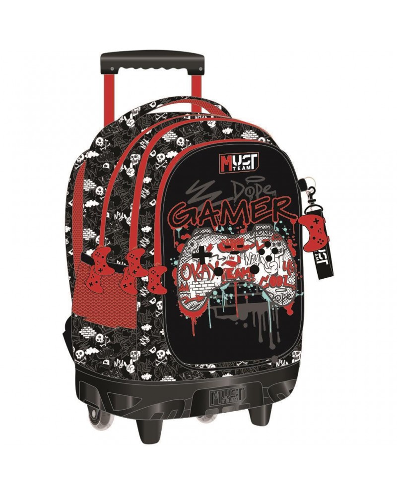 MUST TEAM TROLLEY ΣΧΟΛΙΚΟ 34Χ20Χ44ΕΚ 3ΘΗΚΕΣ GAME PAD (587237)