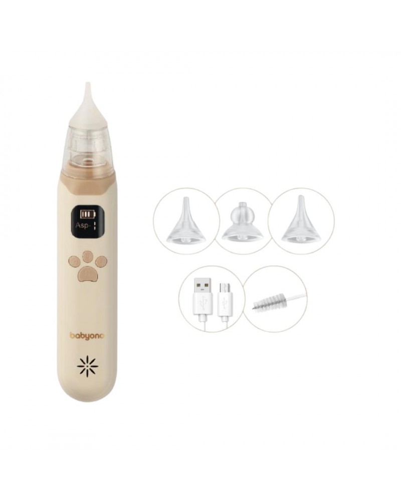 BABYONO: ΗΛΕΚΤΡΙΚΟΣ ΡΙΝΙΚΟΣ ΑΠΟΦΡΑΚΤΗΡΑΣ - 3 ΕΠΙΠΕΔΑ ΕΝΤΑΣΗΣ & ΑΘΟΡΥΒΗ ΛΕΙΤΟΥΡΓΙΑ - ΜΠΕΖ (BN1470/01)