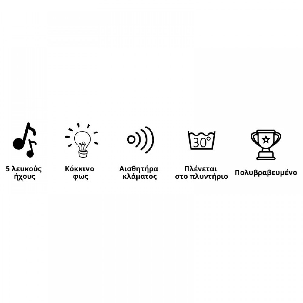 EWAN ΤΟ ΠΡΟΒΑΤΑΚΙ DELUXE: ΕΠΑΝΑΦΟΡΤΙΖΟΜΕΝΟ ΒΟΗΘΗΜΑ ΎΠΝΟΥ ΜΕ ΑΙΣΘΗΤΗΡΑ ΚΛΑΜΑΤΟΣ ΚΑΙ ΦΩΣ- ΓΚΡΙ (EW821252)