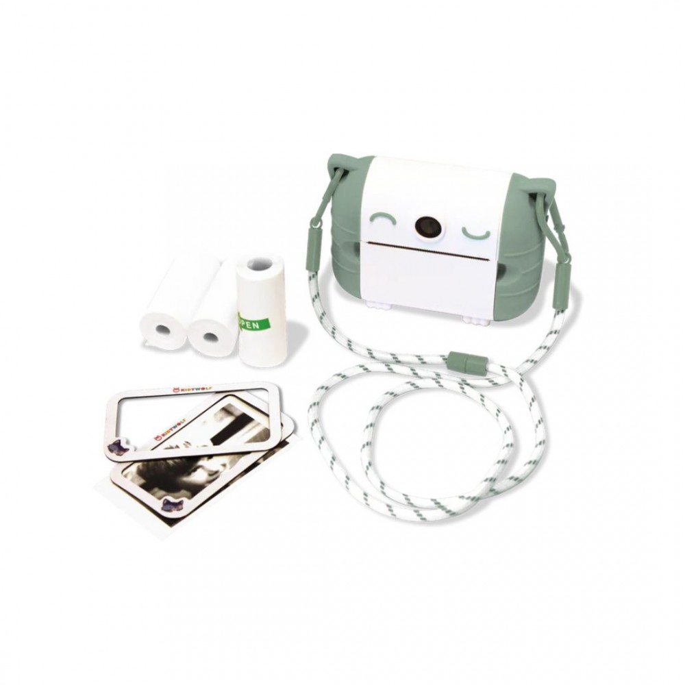 KIDYWOLFΦΩΤΟΓΡΑΦΙΚΗ ΜΗΧΑΝΗ ΜΕ ΘΕΡΜΙΚΗ ΕΚΤΥΠΩΣΗ ΠΡΑΣΙΝΗ INSTANT CAMERA (KDW-181221)