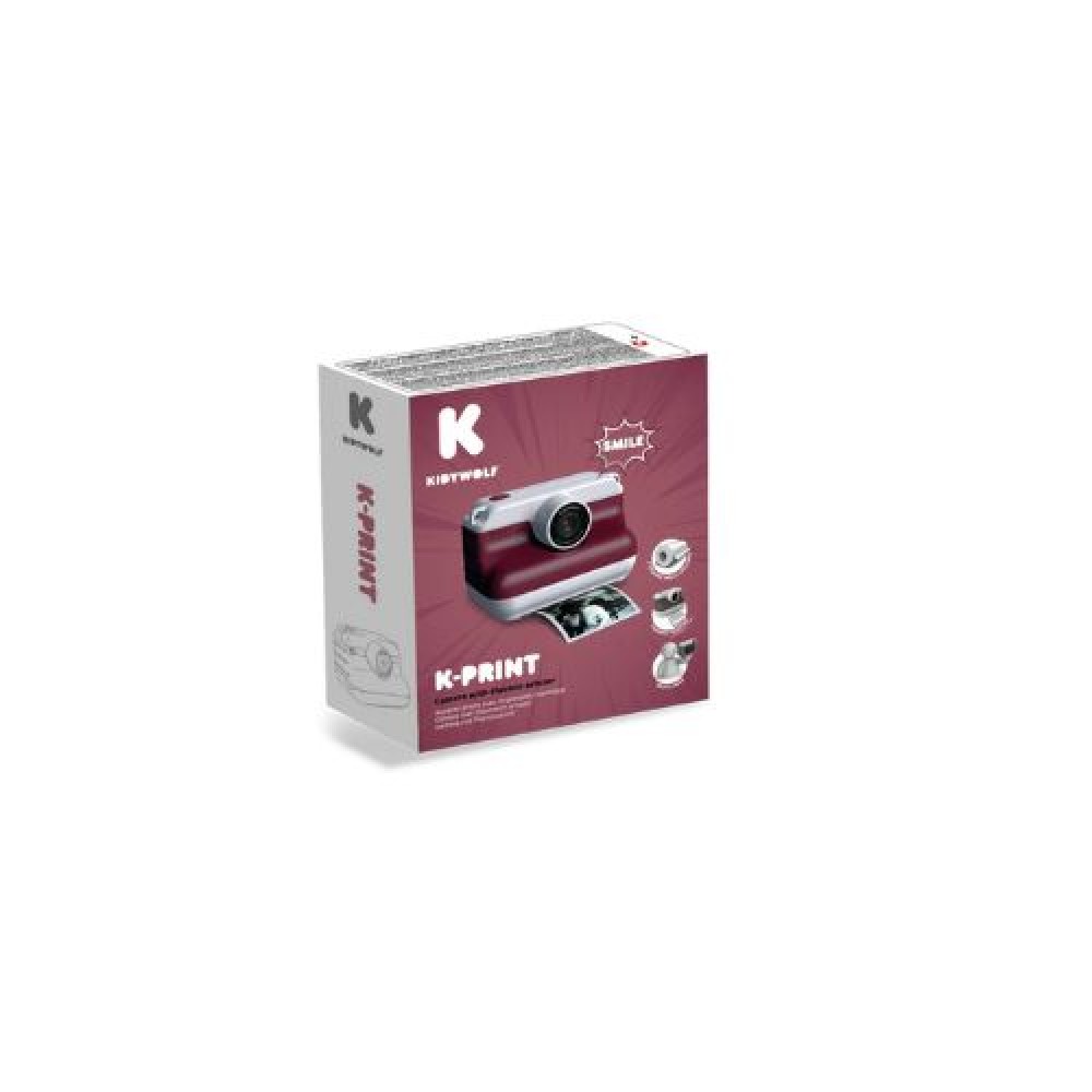 KIDYWOLF: ΦΩΤΟΓΡΑΦΙΚΗ ΜΗΧΑΝΗ ΜΕ ΘΕΡΜΙΚΗ ΕΚΤΥΠΩΣΗ - ΚΟΚΚΙΝΗ INSTANT CAMERA(KDW-182693)