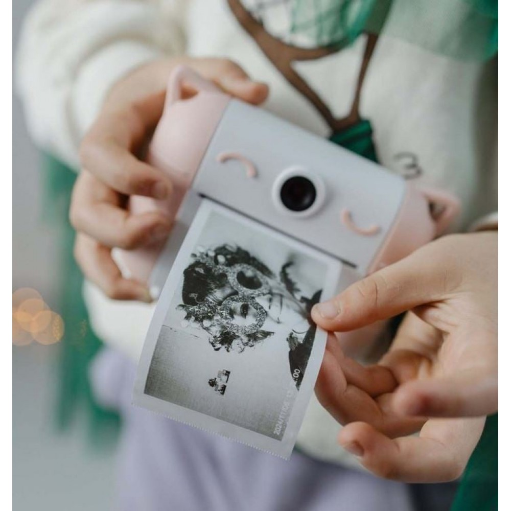 KIDYWOLFΦΩΤΟΓΡΑΦΙΚΗ ΜΗΧΑΝΗ ΜΕ ΘΕΡΜΙΚΗ ΕΚΤΥΠΩΣΗ ΡΟΖ INSTANT CAMERA (KDW-181238)