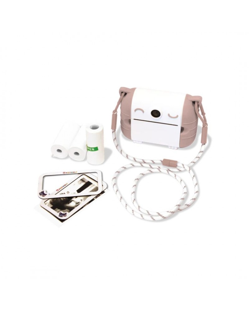 KIDYWOLFΦΩΤΟΓΡΑΦΙΚΗ ΜΗΧΑΝΗ ΜΕ ΘΕΡΜΙΚΗ ΕΚΤΥΠΩΣΗ ΡΟΖ INSTANT CAMERA (KDW-181238)