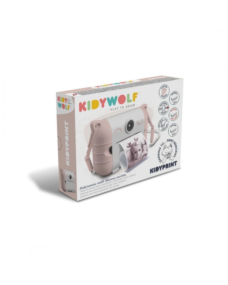 KIDYWOLFΦΩΤΟΓΡΑΦΙΚΗ ΜΗΧΑΝΗ ΜΕ ΘΕΡΜΙΚΗ ΕΚΤΥΠΩΣΗ ΡΟΖ INSTANT CAMERA (KDW-181238)