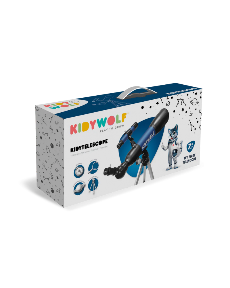 KIDYWOLF ΠΑΙΔΙΚΟ ΦΟΡΗΤΟ ΤΗΛΕΣΚΟΠΙΟ ΜΕ ΤΡΙΠΟΔΟ ΜΕΓΕΘΥΝΣΗ ΕΩΣ 180X & ΠΥΞΊΔΑ (KDW-181818)