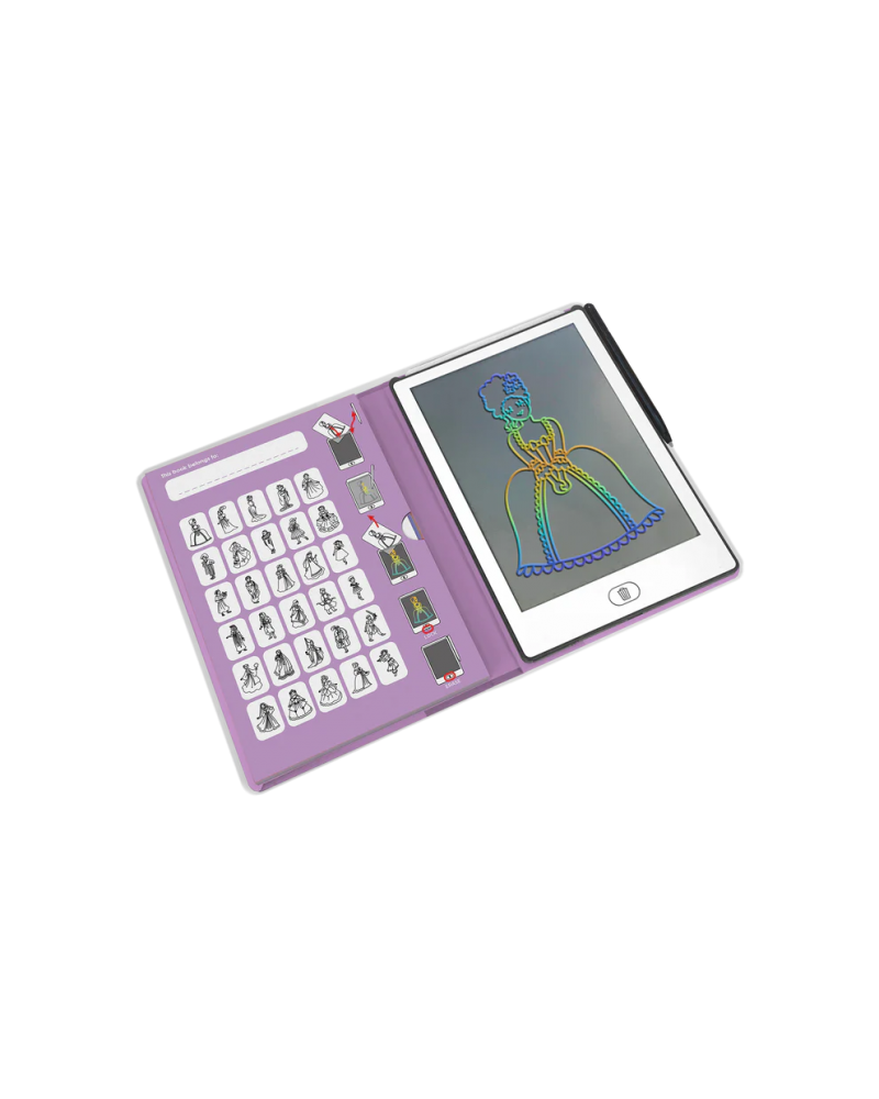 KIDYWOLF: TABLET ΖΩΓΡΑΦΙΚΗΣ ΜΕ ΟΘΟΝΗ LCD (30 ΚΑΡΤΕΣ)- PRINCESS(KDW-182457)