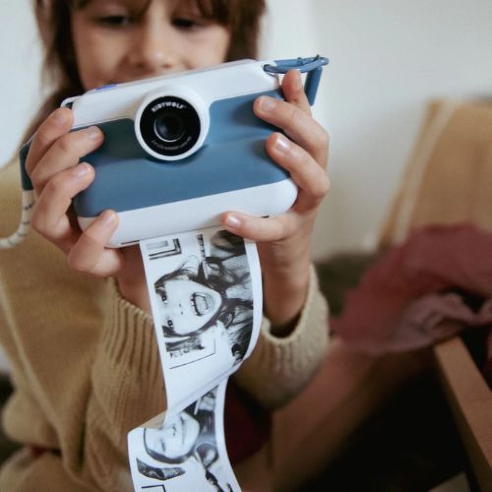 KIDYWOLF: ΦΩΤΟΓΡΑΦΙΚΗ ΜΗΧΑΝΗ ΜΕ ΘΕΡΜΙΚΗ ΕΚΤΥΠΩΣΗ - ΜΠΛΕ INSTANT CAMERA(KDW-182709)