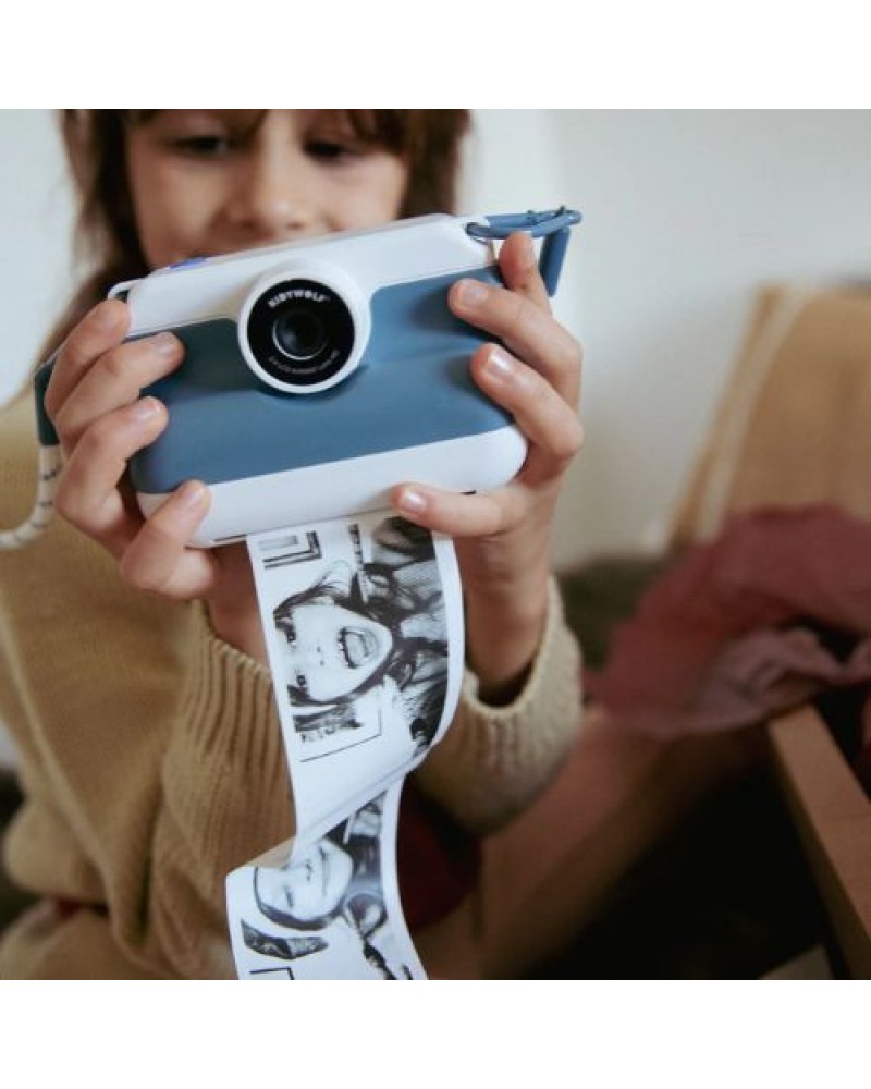 KIDYWOLF: ΦΩΤΟΓΡΑΦΙΚΗ ΜΗΧΑΝΗ ΜΕ ΘΕΡΜΙΚΗ ΕΚΤΥΠΩΣΗ - ΜΠΛΕ INSTANT CAMERA(KDW-182709)