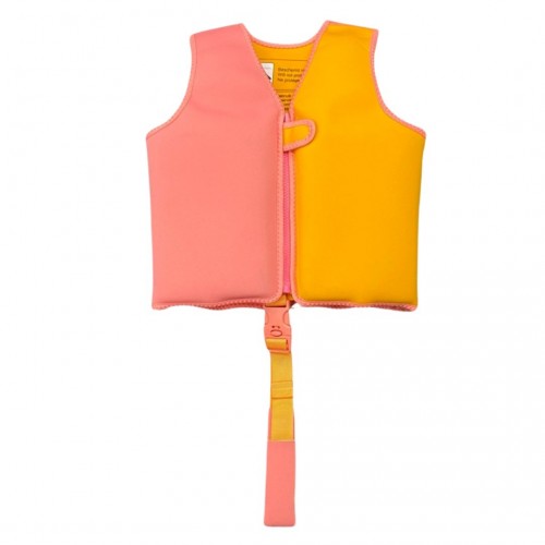 SWIM ESSENTIALS ΣΩΣΙΒΙΟ ΓΙΛΕΚΟ ΚΟΛΥΜΒΗΣΗΣ ΜΕ ΙΜΑΝΤΑ ΑΣΦΑΛΕΙΑΣ ΓΙΑ ΠΑΙΔΙΑ 4-6 ΕΤΩΝ ORANGE PINK (SWE-2023SE1398)