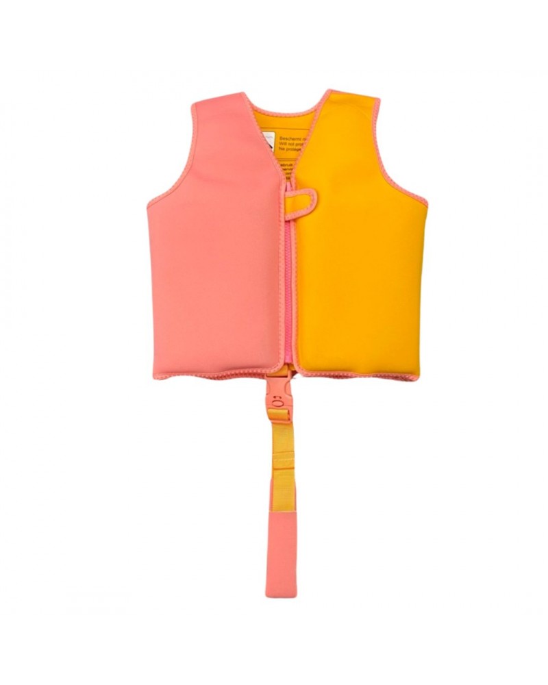 SWIM ESSENTIALS ΣΩΣΙΒΙΟ ΓΙΛΕΚΟ ΚΟΛΥΜΒΗΣΗΣ ΜΕ ΙΜΑΝΤΑ ΑΣΦΑΛΕΙΑΣ ΓΙΑ ΠΑΙΔΙΑ 4-6 ΕΤΩΝ ORANGE PINK (SWE-2023SE1398)
