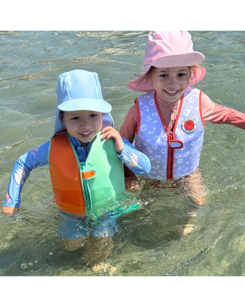SWIM ESSENTIALS: ΣΩΣΙΒΙΟ ΓΙΛΕΚΟ ΚΟΛΥΜΒΗΣΗΣ ΜΕ ΙΜΑΝΤΑ ΑΣΦΑΛΕΙΑΣ ΓΙΑ ΠΑΙΔΙΑ 3-6 ΕΤΩΝ "ORANGE GREEN"(SWE-2023SE510)