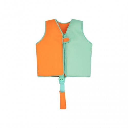 SWIM ESSENTIALS: ΣΩΣΙΒΙΟ ΓΙΛΕΚΟ ΚΟΛΥΜΒΗΣΗΣ ΜΕ ΙΜΑΝΤΑ ΑΣΦΑΛΕΙΑΣ ΓΙΑ ΠΑΙΔΙΑ 3-6 ΕΤΩΝ "ORANGE GREEN"(SWE-2023SE510)