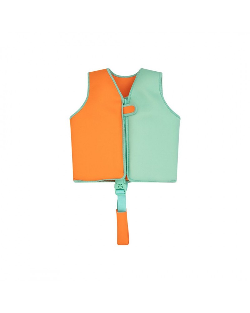 SWIM ESSENTIALS: ΣΩΣΙΒΙΟ ΓΙΛΕΚΟ ΚΟΛΥΜΒΗΣΗΣ ΜΕ ΙΜΑΝΤΑ ΑΣΦΑΛΕΙΑΣ ΓΙΑ ΠΑΙΔΙΑ 3-6 ΕΤΩΝ "ORANGE GREEN"(SWE-2023SE510)