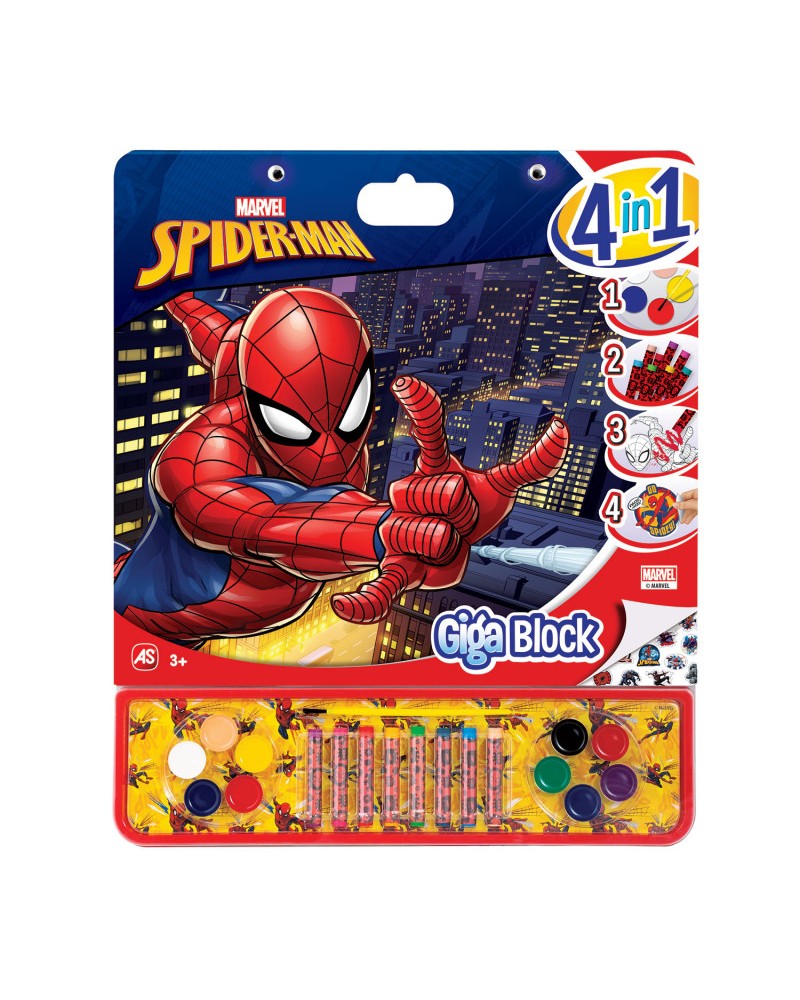 Σετ Ζωγραφικής Giga Block Marvel Spiderman 4 Σε 1 (1023-62737)