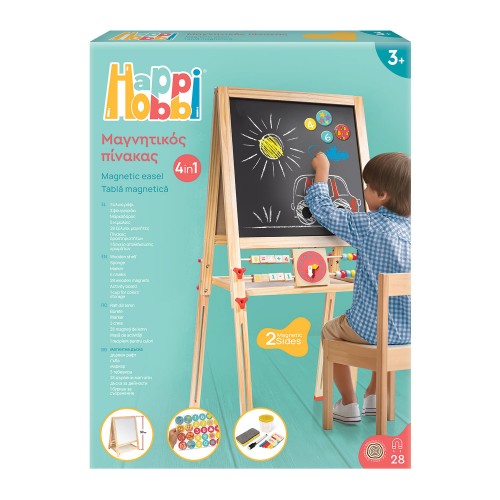 HAPPIHOBBI MAGNET ΞΥΛΙΝΟΣ ΜΑΓΝΗΤΙΚΟΣ ΕΠΙΔΑΠΕΔΙΟΣ ΠΙΝΑΚΑΣ 2 ΟΨΕΩΝ (1029-64087)