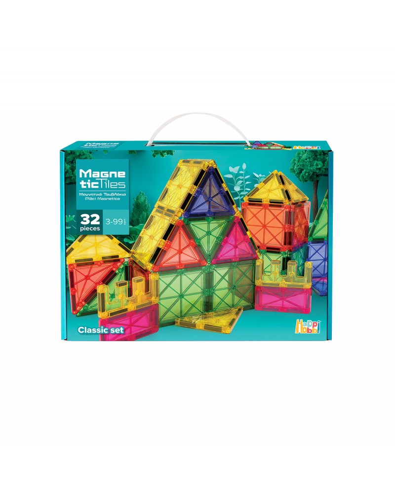 HAPPIHOBBI ΜΑΓΝΗΤΙΚΑ ΤΟΥΒΛΑΚΙΑ CLASSIC SET 32PCS (1029-64602)