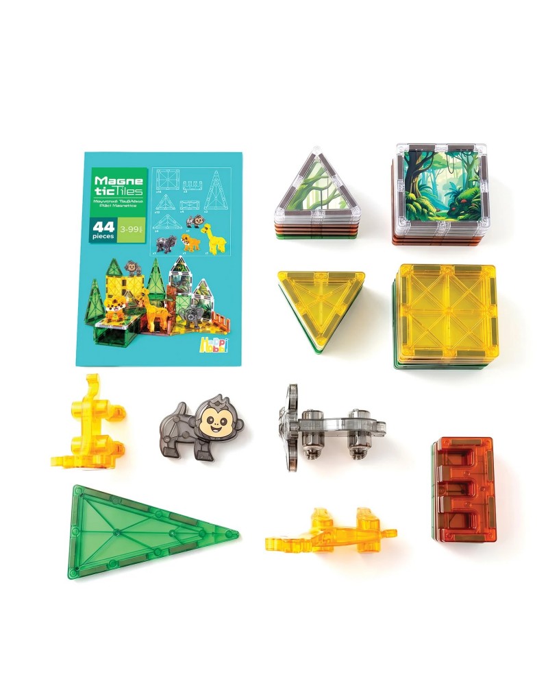 HAPPIHOBBI ΜΑΓΝΗΤΙΚΑ ΤΟΥΒΛΑΚΙΑ SAFARI ADVENTURE 44PCS (1029-64603)