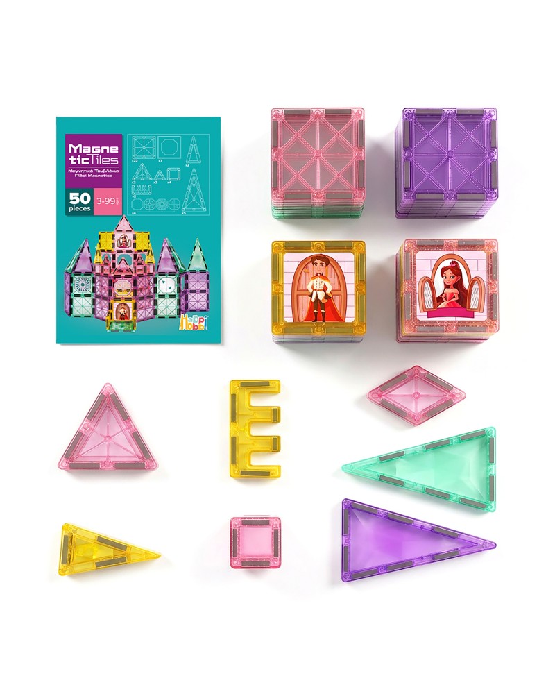 HAPPIHOBBI ΜΑΓΝΗΤΙΚΑ ΤΟΥΒΛΑΚΙΑ PRINCESS KINGDOM 50PCS (1029-64604)