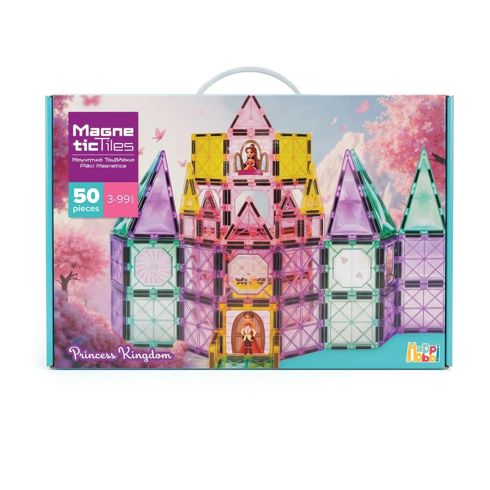 HAPPIHOBBI ΜΑΓΝΗΤΙΚΑ ΤΟΥΒΛΑΚΙΑ PRINCESS KINGDOM 50PCS (1029-64604)
