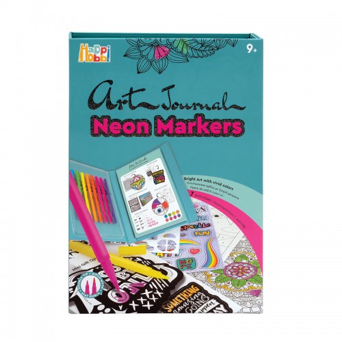HAPPIHOBBI ART JOURNAL NEON ΜΑΡΚΑΔΟΡΟΙ (1038-11041)