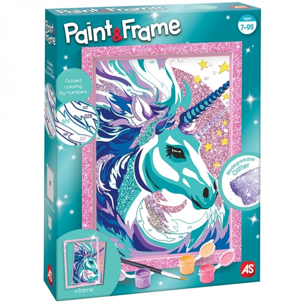 PAINT & FRAME FAIRYTALE UNICORN (1038-41017)