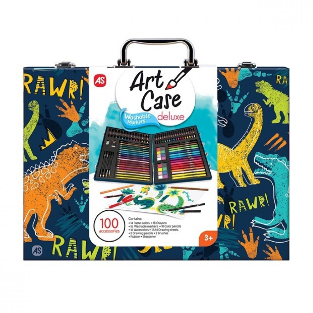 HAPPIHOBBI ΚΑΣΕΤΙΝΑ ΖΩΓΡΑΦΙΚΗΣ DELUXE ΔΕΙΝΟΣΑΥΡΟΣ ΜΕ 100 ΑΞΕΣΟΥΑΡ (1038-82059)