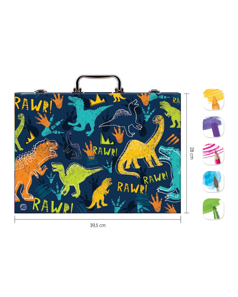 HAPPIHOBBI ΚΑΣΕΤΙΝΑ ΖΩΓΡΑΦΙΚΗΣ DELUXE ΔΕΙΝΟΣΑΥΡΟΣ ΜΕ 100 ΑΞΕΣΟΥΑΡ (1038-82059)