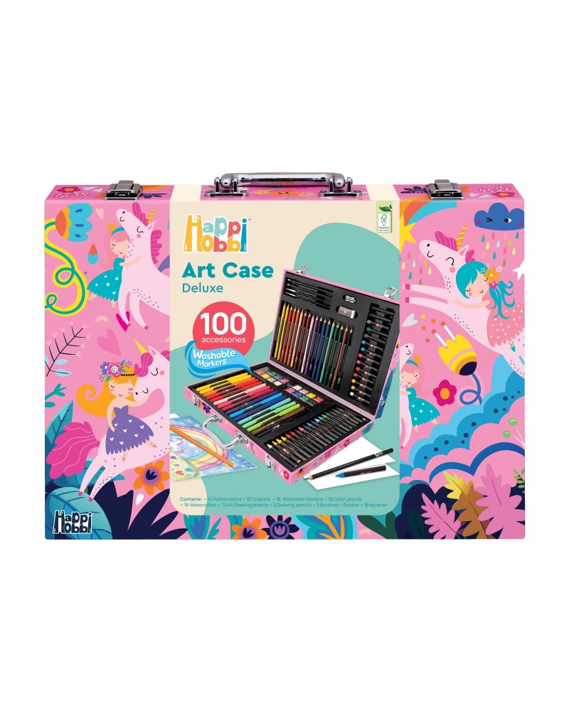 HAPPIHOBBI ΚΑΣΕΤΙΝΑ ΖΩΓΡΑΦΙΚΗΣ DELUXE 100 ΑΞΕΣΟΥΑΡ ΦΑΝΤΑΣΙΑ ΜΟΝΟΚΕΡΟΙ (1038-82063)
