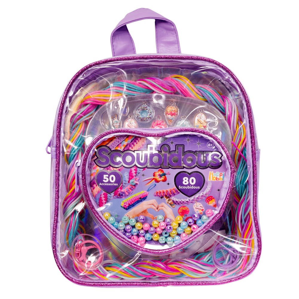 HAPPIHOBBI SCOUBIDOUS ΣΑΚΙΔΙΟ ΠΛΑΤΗΣ ΜΕ 80 SCOUBIDOUS & ΑΞΕΣΟΥΑΡ (1080-25570)