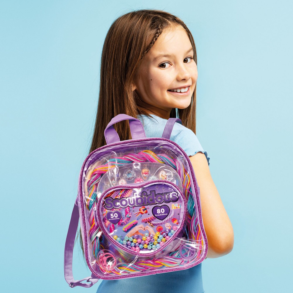 HAPPIHOBBI SCOUBIDOUS ΣΑΚΙΔΙΟ ΠΛΑΤΗΣ ΜΕ 80 SCOUBIDOUS & ΑΞΕΣΟΥΑΡ (1080-25570)