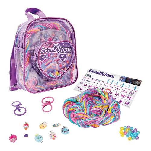 HAPPIHOBBI SCOUBIDOUS ΣΑΚΙΔΙΟ ΠΛΑΤΗΣ ΜΕ 80 SCOUBIDOUS & ΑΞΕΣΟΥΑΡ (1080-25570)