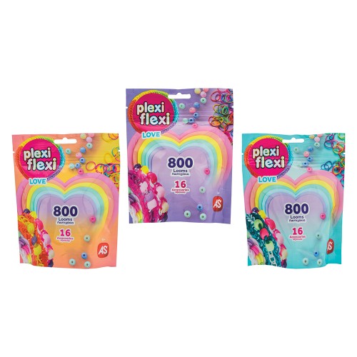 PLEXI FLEXI LOVE ΣΑΚΟΥΛΑΚΙ ΜΕ 800 ΛΑΣΤΙΧΑΚΙΑ & 16 ΑΞΕΣΟΥΑΡ (1080-25572)