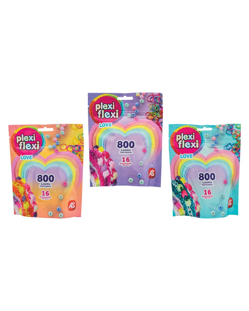 PLEXI FLEXI LOVE ΣΑΚΟΥΛΑΚΙ ΜΕ 800 ΛΑΣΤΙΧΑΚΙΑ & 16 ΑΞΕΣΟΥΑΡ (1080-25572)
