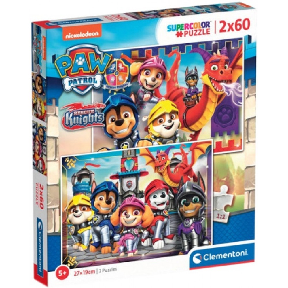 CLEMENTONI ΠΑΖΛ 2X60 S.C. PAW PATROL (1200-21621)