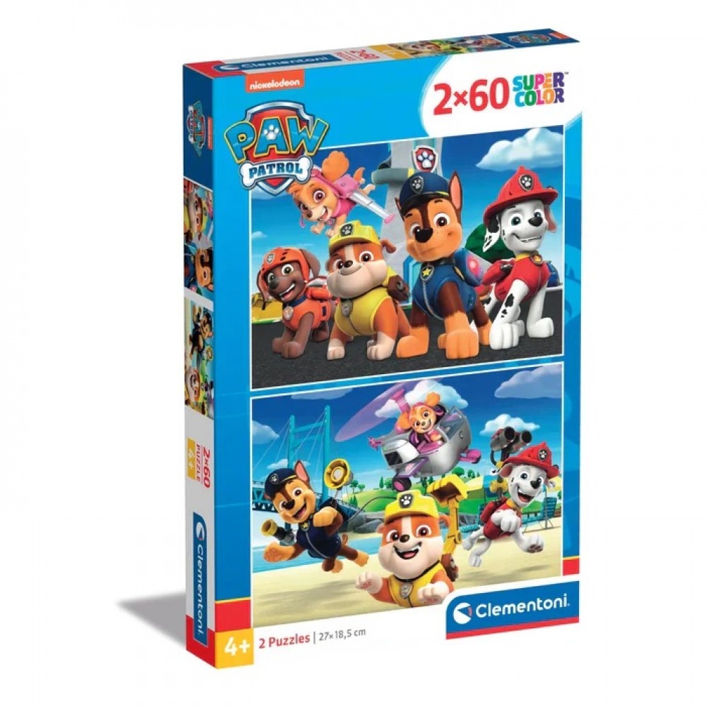 CLEMENTONI ΠΑΖΛ 2X60 S.C. PAW PATROL (1200-21623)