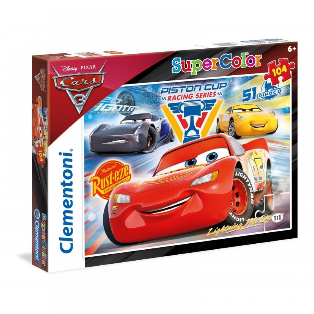 Παζλ Clementoni 104 S.C. Αυτοκίνητα-Cars 3: Piston Cup Legends (1210-27072)