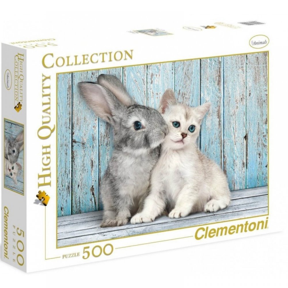 ΠΑΖΛ CLEMENTONI 500 H.Q CAT & BUNNY  (1220-35004)