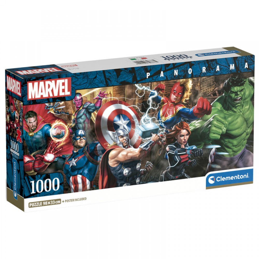 ΠΑΖΛ CLEMENTONI 1000 H.Q. PANORAMA COLLECTION MARVEL THE AVENGERS (1220-88137)