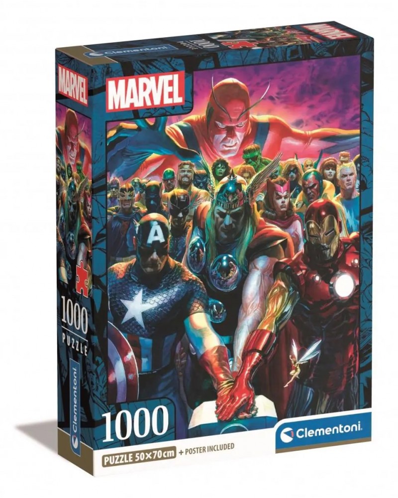 ΠΑΖΛ CLEMENTONI 1000 H.Q. COLLECTION MARVEL AVENGERS (1260-39915)