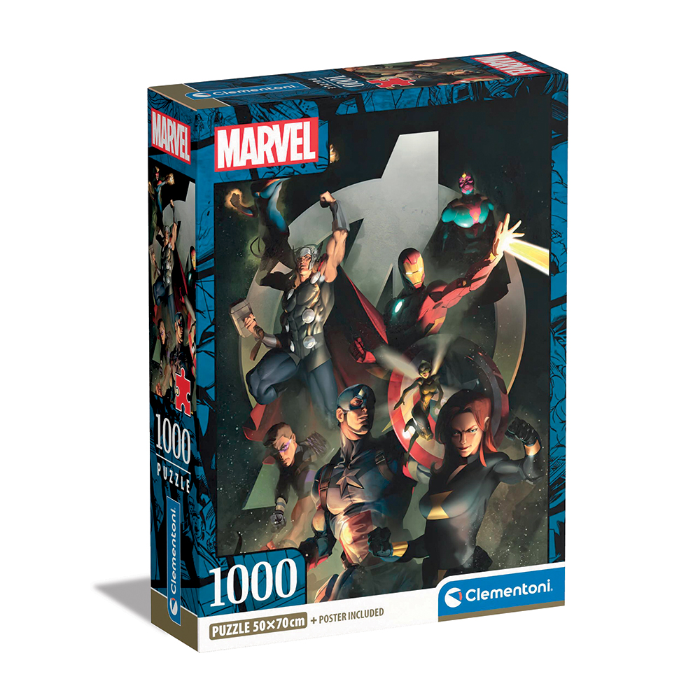 ΠΑΖΛ CLEMENTONI 1000 H.Q. COLLECTION MARVEL THE AVENGERS (1260-39809)