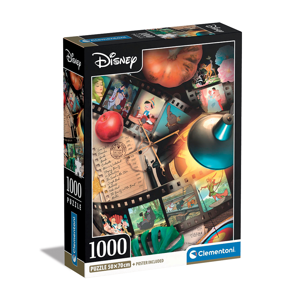 ΠΑΖΛ CLEMENTONI 1000 H.Q. COLLECTION DISNEY CLASSIC MOVIES (1260-39810)