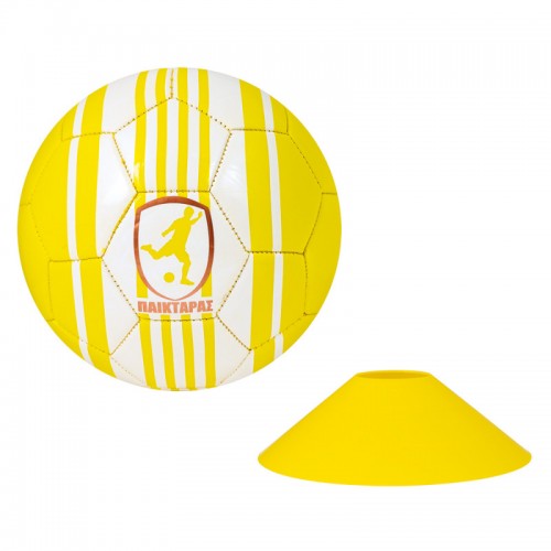 Παικταράς Κίτρινος Με Δερμάτινη Μπάλα Και 4 Κώνους (1500-15759)