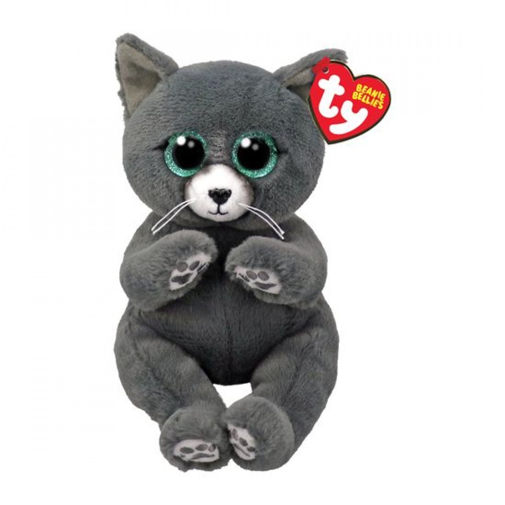 TY BEANIE BOOS BINX ΧΝΟΥΔΩΤΟ BEANIE BELLIES ΓΑΤΑ ΓΚΡΙ/ΜΠΛΕ 15ΕΚ (1607-41501)