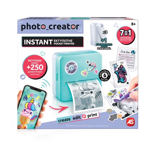 ΦΟΡΗΤΟΣ ΕΚΤΥΠΩΤΗΣ PRINT CREATOR - INSTANT POCKET PRINTER (1863-70607)