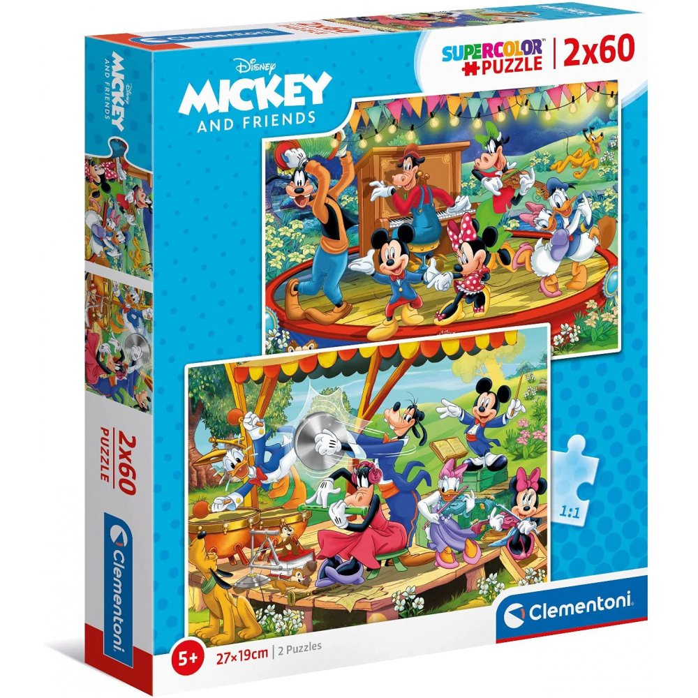 CLEMENTONI ΠΑΖΛ 2x60 ΤΕΜ.  Mickey and Friends (1200-21620)