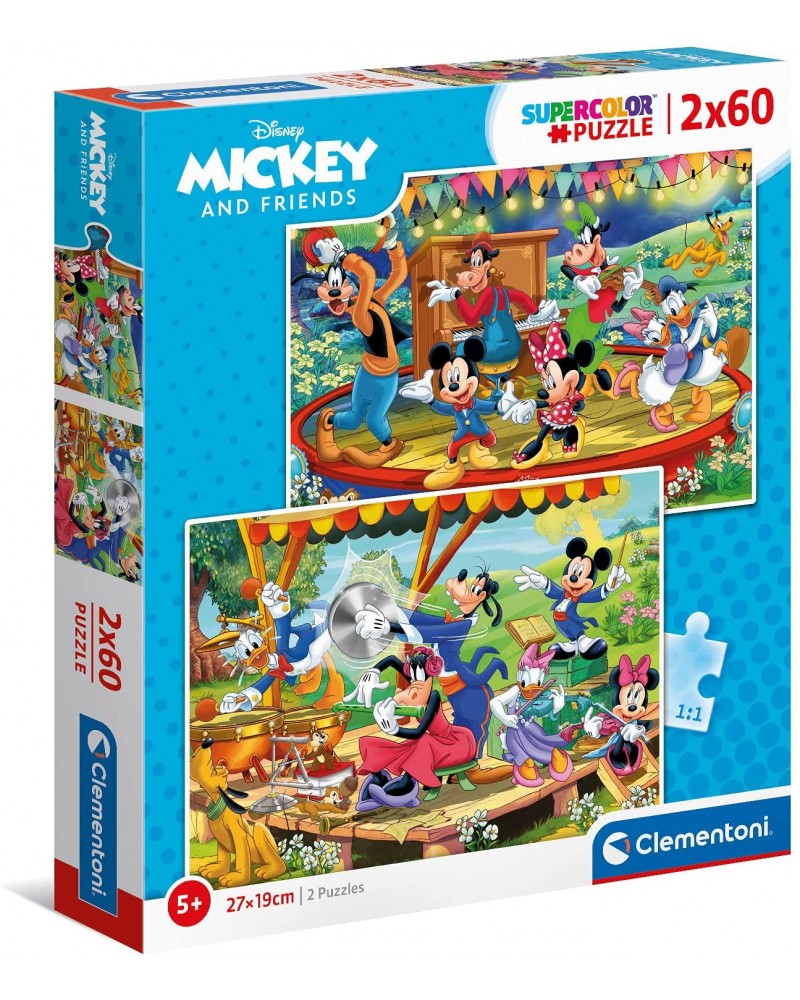 CLEMENTONI ΠΑΖΛ 2x60 ΤΕΜ.  Mickey and Friends (1200-21620)