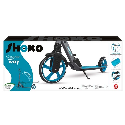 SHOKO SCOOTER BW 200 PLUS ΜΕ 2 ΡΟΔΕΣ 200MM ΜΠΛΕ (5004-50520)
